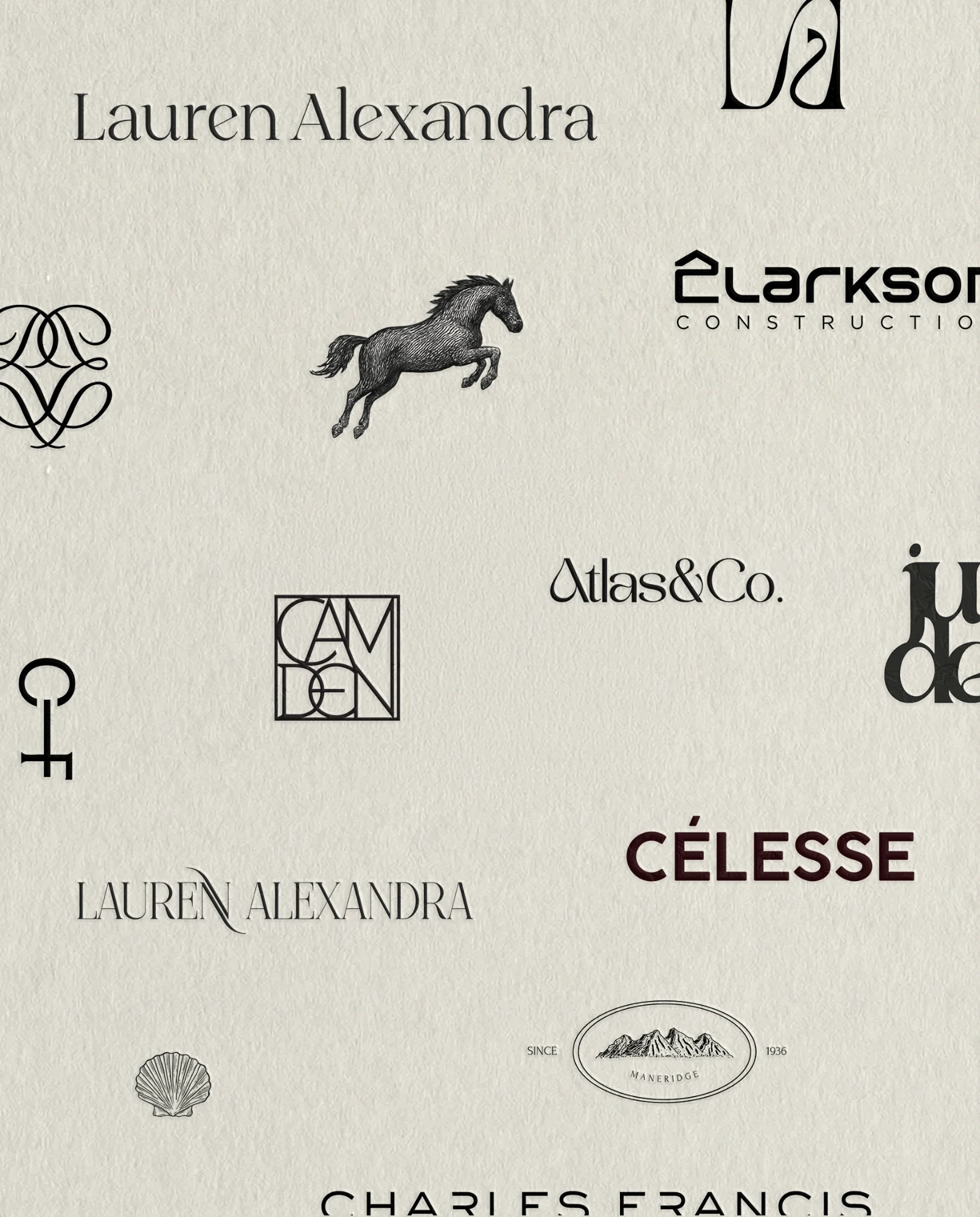 A selection of brand identities designed by JUDE™